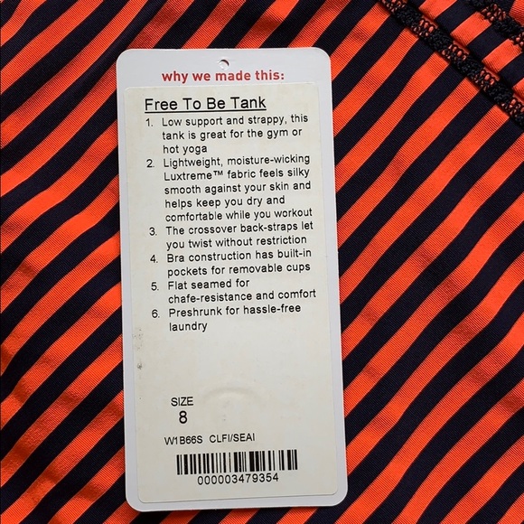 Lululemon “Free To Be Tank” tank top Size 8 - Picture 6 of 6